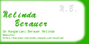 melinda berauer business card